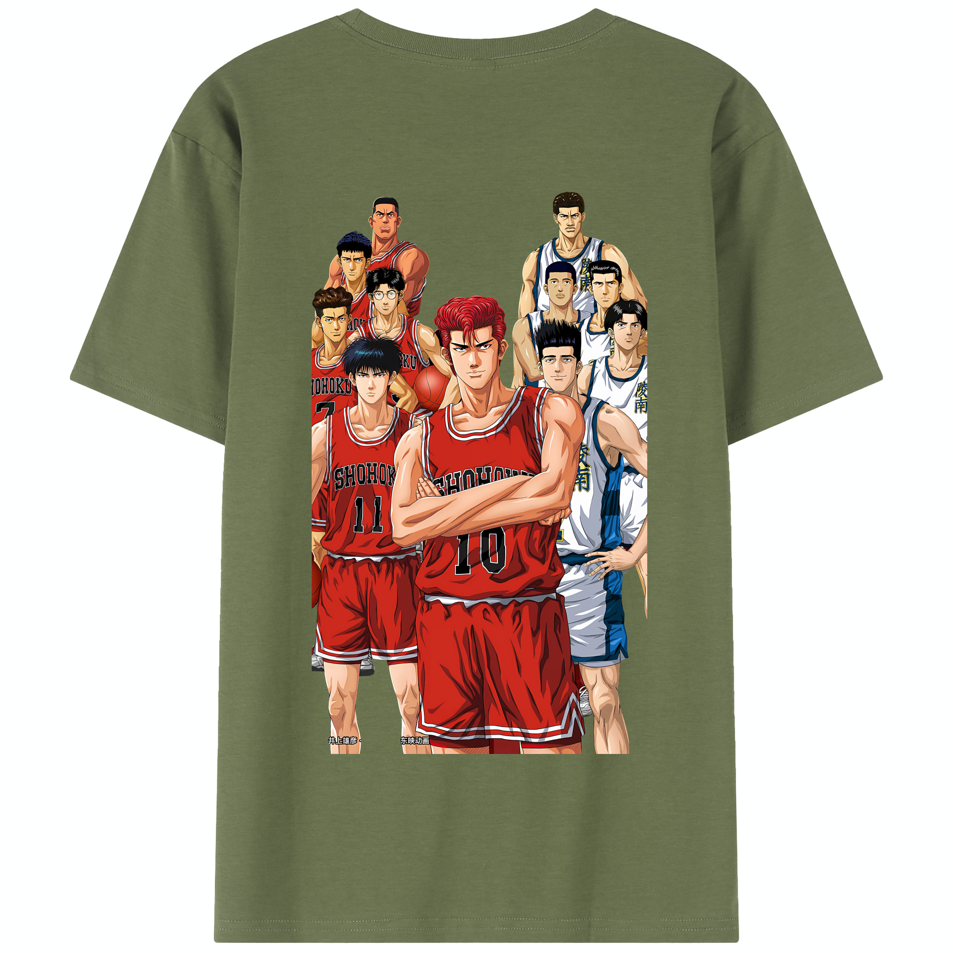 SLAM DUNK／スラムダンク 綿100％半袖Tシャツ（背面プリント）